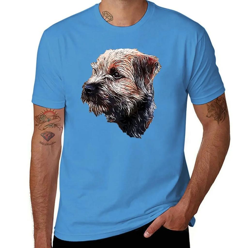 T-shirt Border Terrier grafiche divertenti top abbigliamento uomo