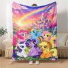 My little pony Print Flannel Blanket High Quality Warm Comfortable Cover for All Seasons Perfect for Gifts Home Decor