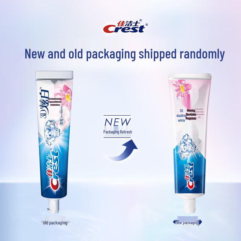 Crest 3D White Morning Dew Lotus Toothpaste (Twin Pack)
