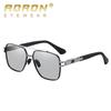 AORON Photochromic Polarized Sunglasses for Men Women Fashion Big Metal Frame UV400 Anti Glare Glasses Outdoor Sports Driving Fishing Eyewear