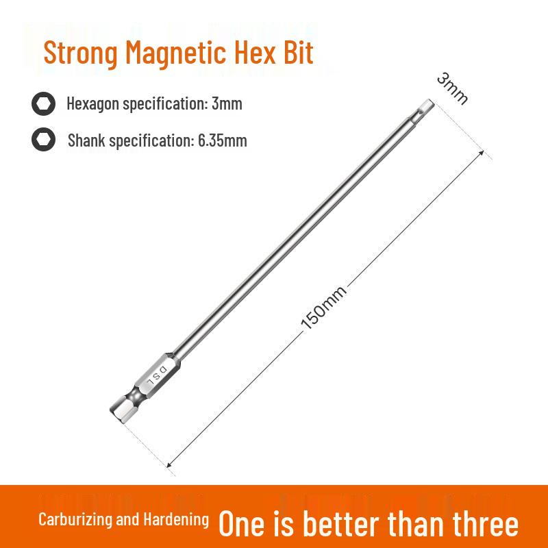 Industrial Grade Magnetic Hex Socket Driver Bit Set for Electric Screwdrivers and Hand Drills