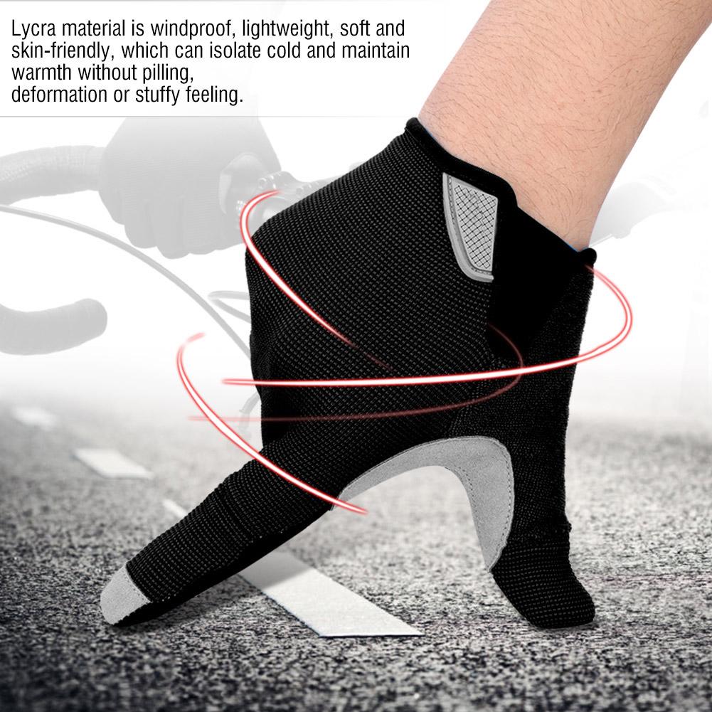 Winter Warm Bicycle Touch Screen Full Finger Gloves For Cycling Hiking Black XL