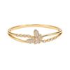 Fashion Butterfly Bracelet With 18k Gold Plating And Zirconia For Elegant Women