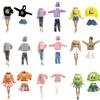 Random 2 Sets Doll Clothes for 30cm Dolls Daily Wear Shirt Pants Trousers 30cm Girl Doll 1/6 Accessories Kids Toy