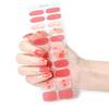 Gel Nail Stickers Full Cover Self Adhesive French Nail Strips Christmas Style Nail Wraps for DIY Manicure Home or Salon