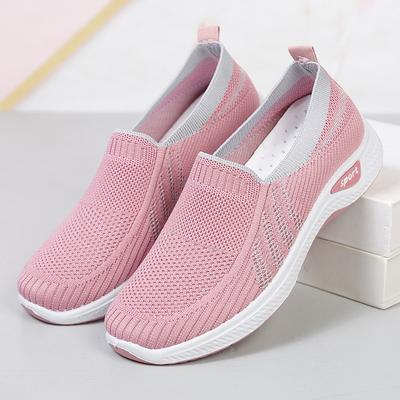 Old Beijing Cloth Shoes for Women with One Pedal, Middle-aged and Elderly Mother Shoes, Mesh Breathable Women's Casual Single Shoes, Shoes for Women