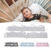3 Pieces Baby Bed Rail Bumper Split Type Infant Bed Soft Guard Sleeve Bubble Velvet Fabric Edge Prot