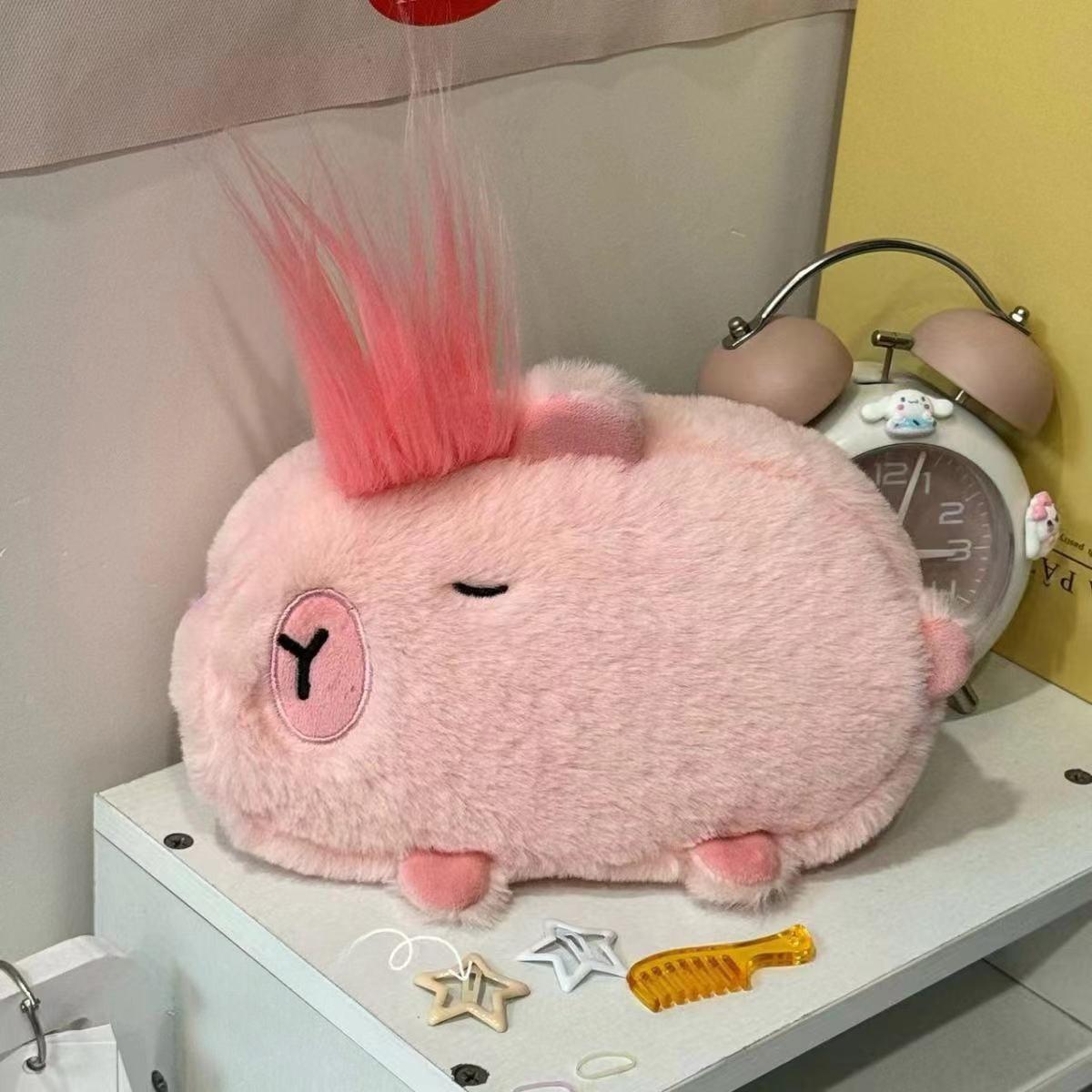 

Милый плюшевый пенал с дизайном очков животных, большой вместимости, в форме кошки и собаки, косметичка, школьная сумка для канцелярских принадлежностей, подарок для детей