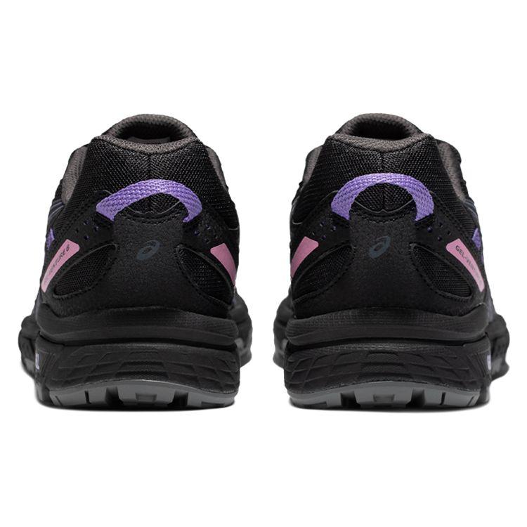 Asics Gel-Venture 6 Rebound Grip Fabric Synthetic Leather Low-Top Trail Running Shoes Women sneaker Black Purple 1012B359-002