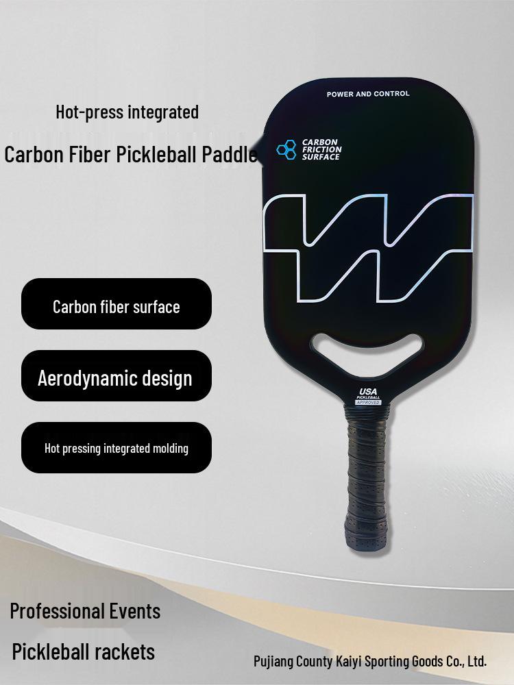 Carbon Fiber One-Piece Pickleball Racket Set for Professional Training