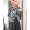 Women's Petite Gray Wool Coat - Hepburn Style for 2025 Autumn/Winter