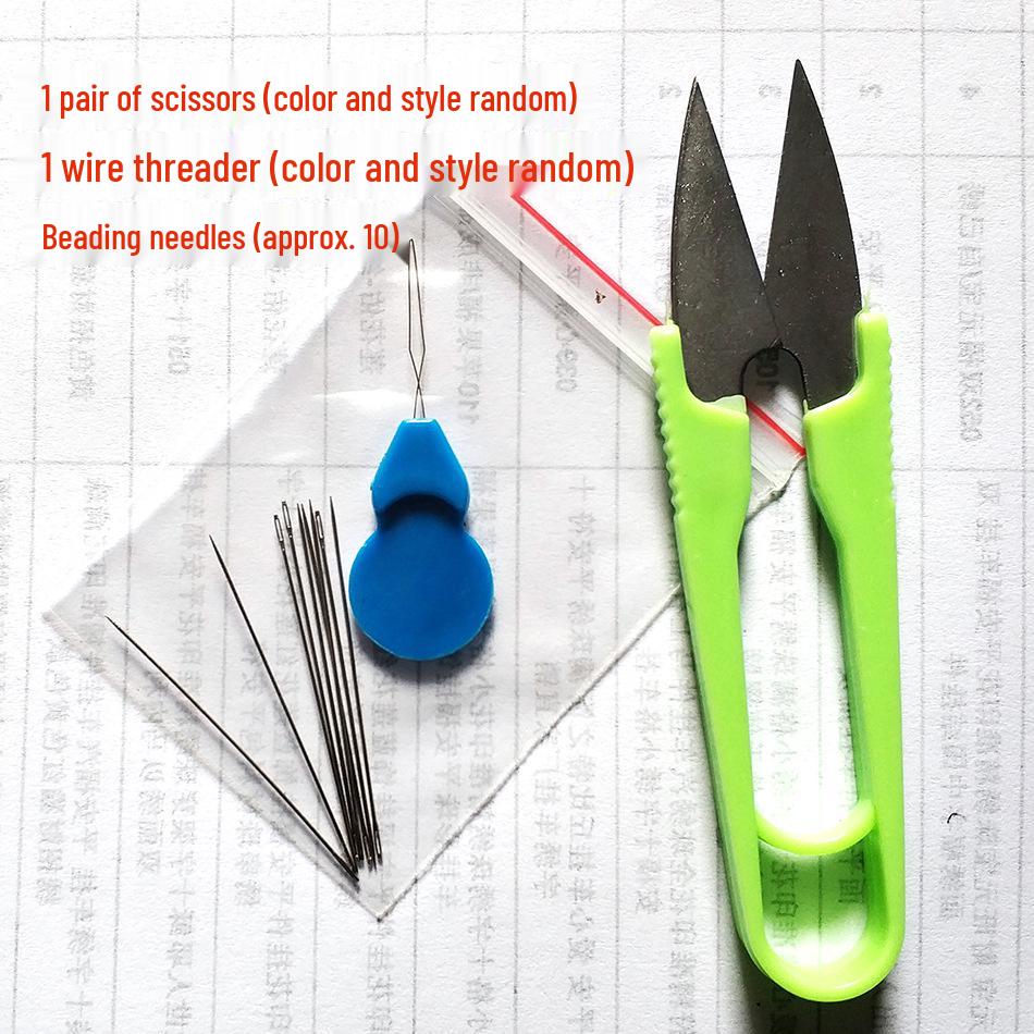 

Набор для бисероплетения: 10 Иголок, Ножницы, Нитковдеватель, Случайный стиль подвески