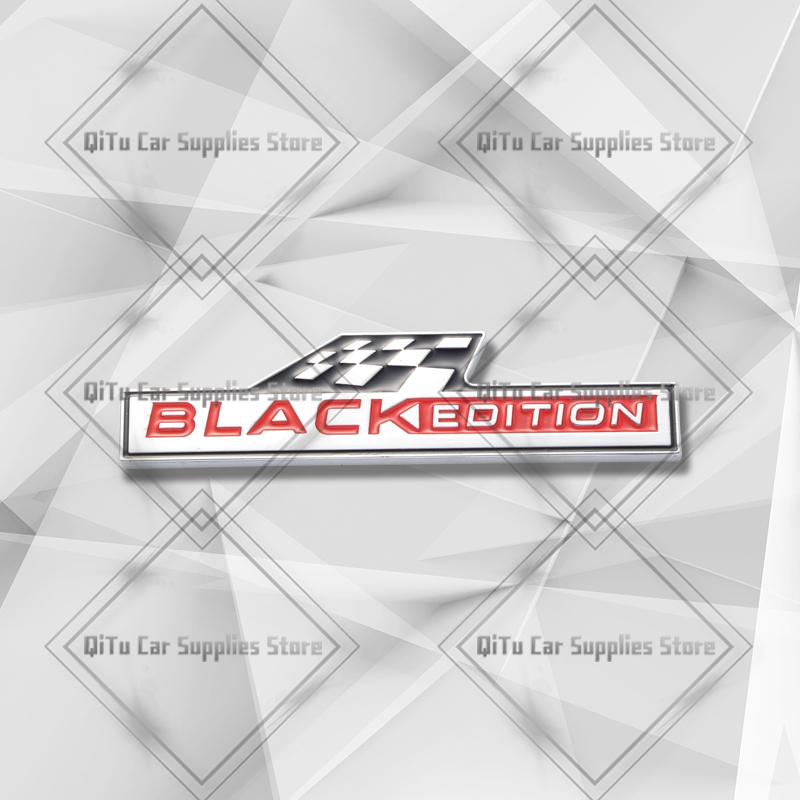 Zinklegierung Schwarz Edition Abzeichen Auto Karosserie Kofferraum Emblem 3D Kühlergrill Aufkleber Für Skoda Kia Hyundai Dacia Volvo Opel Ford Subaru Jeep
