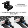 10Pcs Solar End Clamp Z Bracket Wide Photovoltaic Mounting Bracket Adjustable Solar Panel Mounting Bracket Clamp