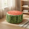Fruit Stool Removable Cover Low Washable Padded Ottoman 15CM Height Watermelon