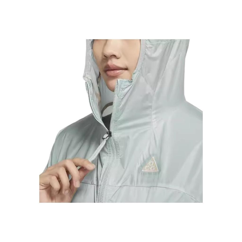 Nike Acg Cinder Cone Patchwork Design Potisk loga Bunda s kapucí Dámské bundy Světle modrá DB1151-014
