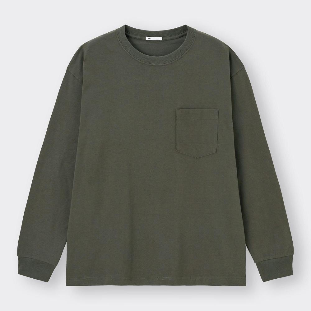 Gu By Uniqlo HeavyweighT Crewneck T  Long Sleeve 