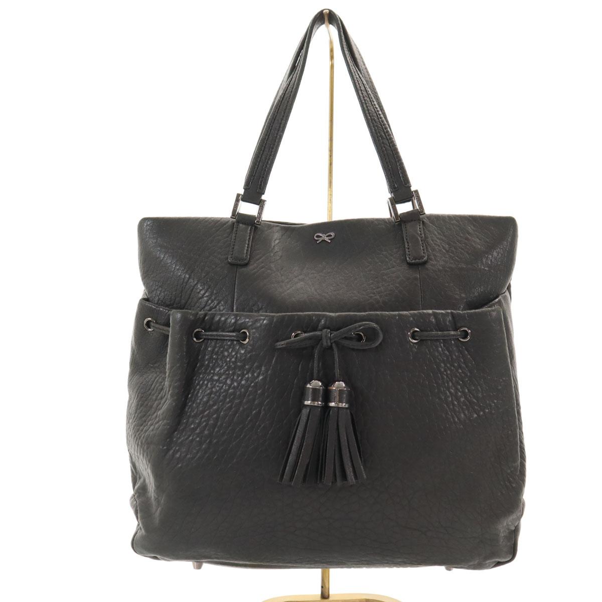 

Anya Hindmarch ribbon tassel Tote Bag black Women Used
