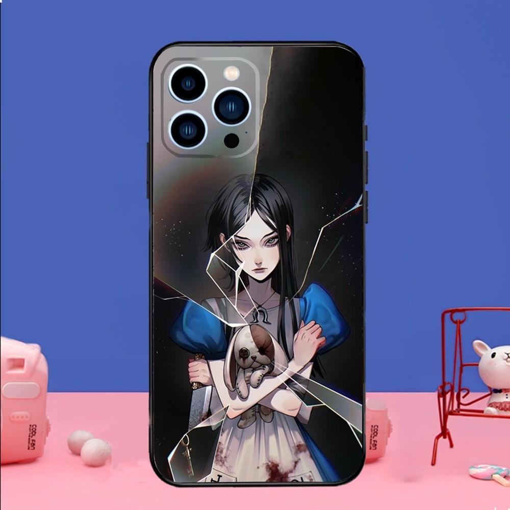 

Чехол для телефона Game A-Alice Madness Returns Для iPhone 14,13,12 Mini 11 Pro XR,X,XS,MAX 6S,7,8 Plus Силиконовая крышка Мягкая черная iPhone12