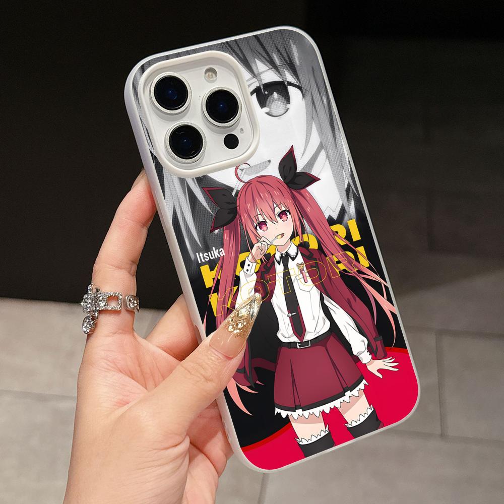Date a Live Kotori Itsuka Jelly Double Layer White Mobile Phone Case for iPhone 17 16 15 14 13 12 11 Air Pro Max Plus Protective