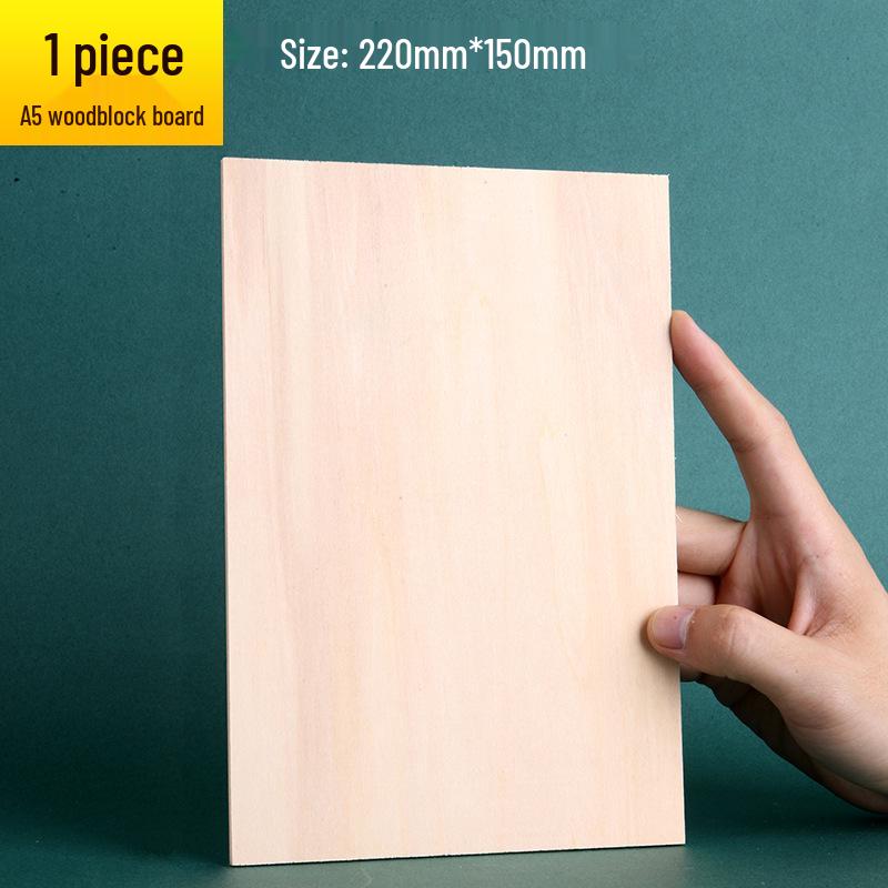 Mali Double-Sided Basswood Hand-Carved Printmaking Engraving Board