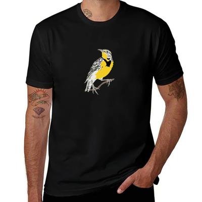 Western Meadowlark Illustration Tshirt Modern Style Print Tshirt