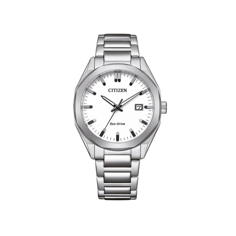 

CITIZEN Eco Drive Series 100 Meters Waterproof Light Quartz Steel Strap 38mm Men s Watch White Dial BM762083A белый