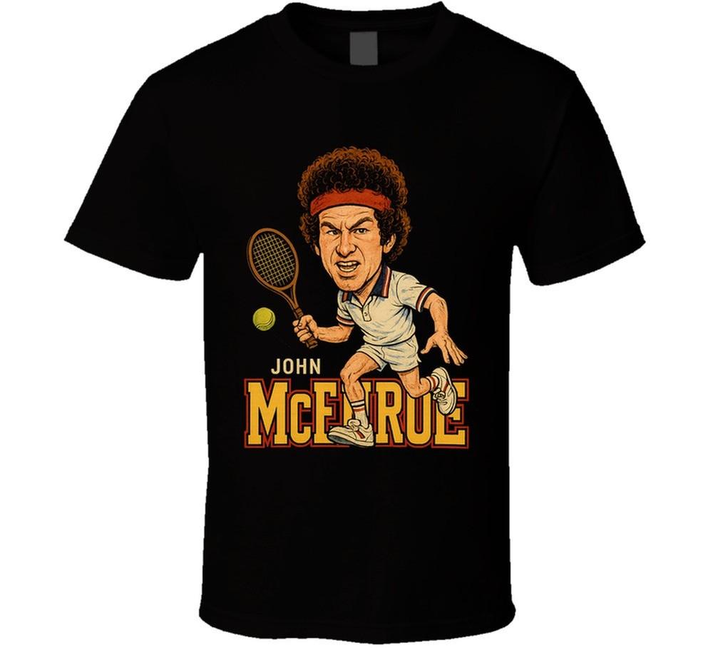 

John Mcenroe Vintage Retro Caricature Tennis Player T Shirt M