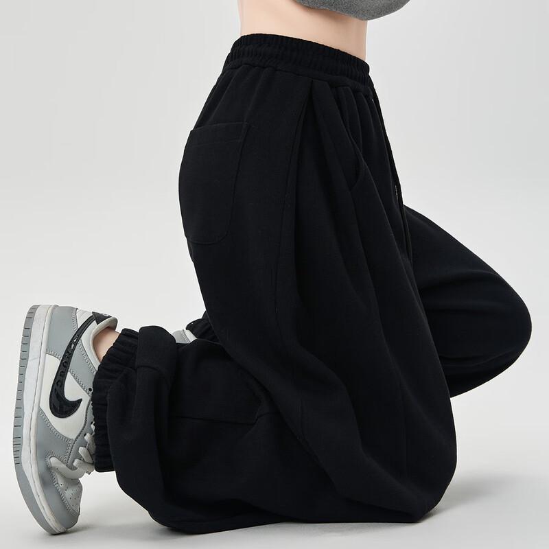 HSTYLE Damen Hochtaillierte Schlankmachende Drapey Lässige Jogginghose