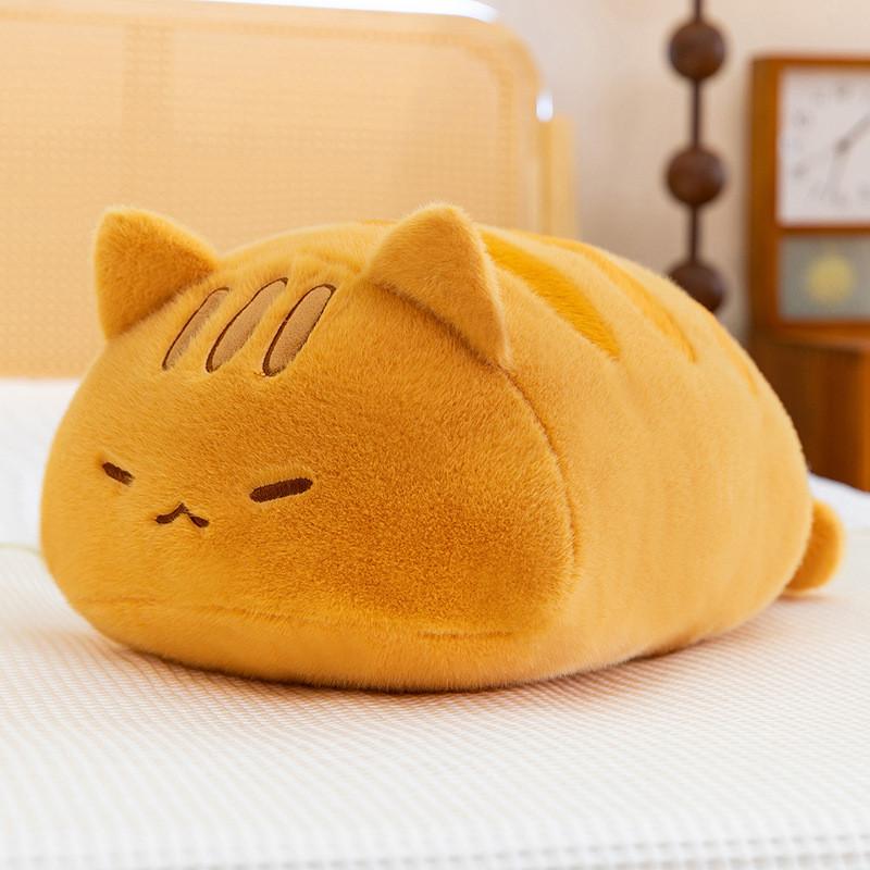 Plush Cat Pillow For Kids Soft Cotton Cuddle Toy With Comfortable Filling