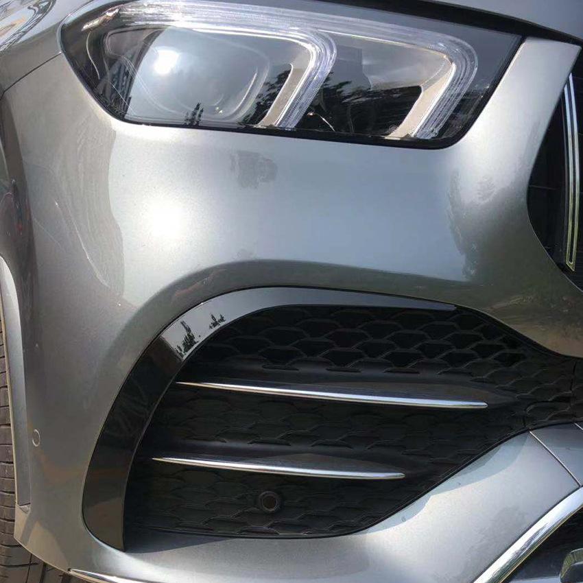 For Mercedes-Benz GLE-class W167 GLE350 AMG 2019-2023 Front Bumper Splitter Fog Lamp Grill Spoiler Cover Air Vent Wind Knife