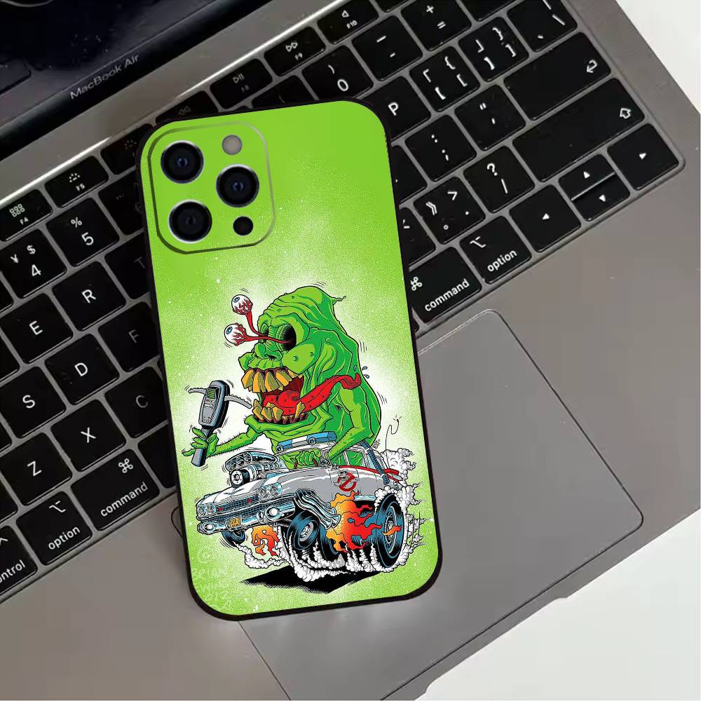 R-Rat F-Fink Art Design Phone Case For iPhone 17,16,15,14,13,12,11 Plus,Pro Max,XS,Soft Silicone Black Cover