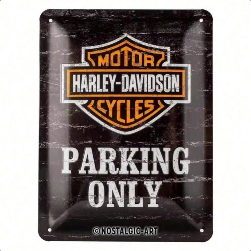 Tinning Sign Parking Only Vintage Metal Poster Retro Motorcycle Garage Wall Art