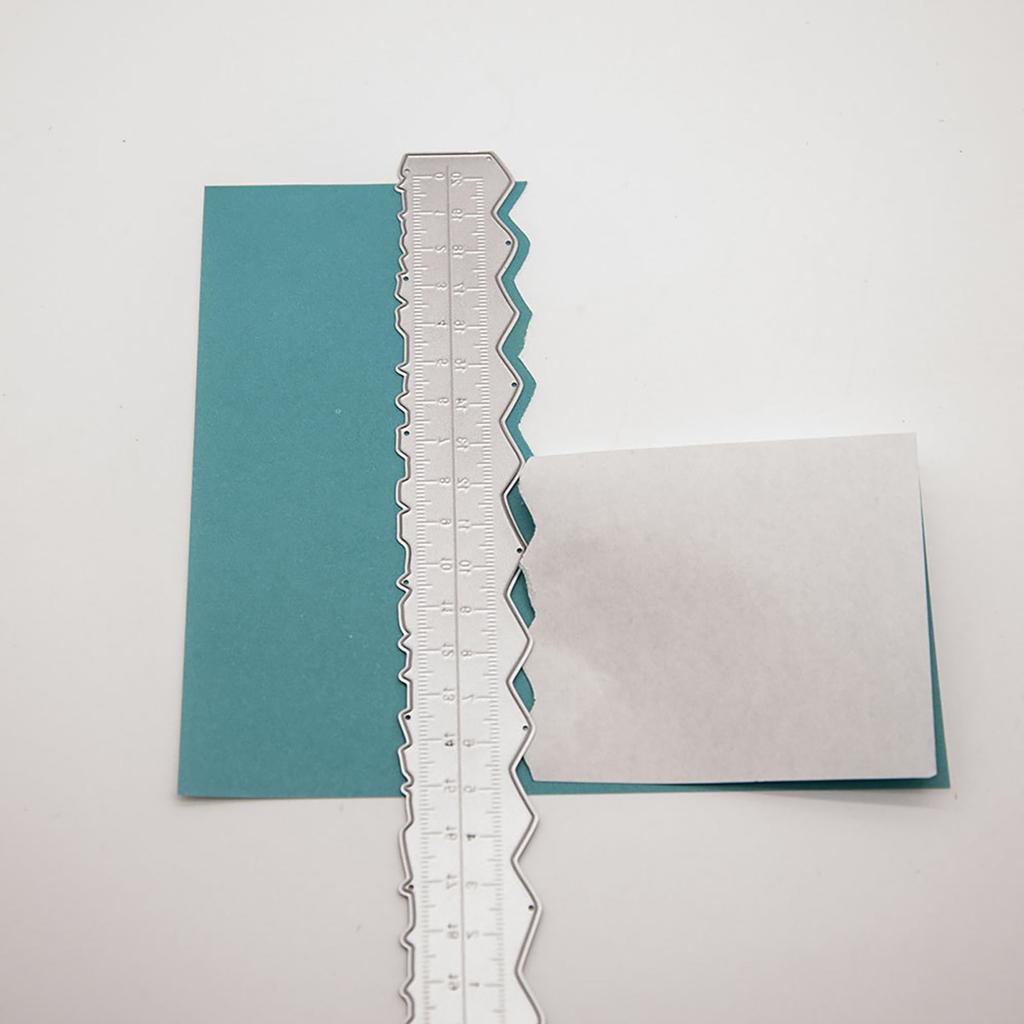 3Pcs 8.54" Aço Carbono Metal Papel Rasgando Régua Bordas Irregulares Régua De Corte De Papel Borda Ondulada Ferramenta De Medição Para Escola Escritório Cartão Fazendo Artesanato DIY