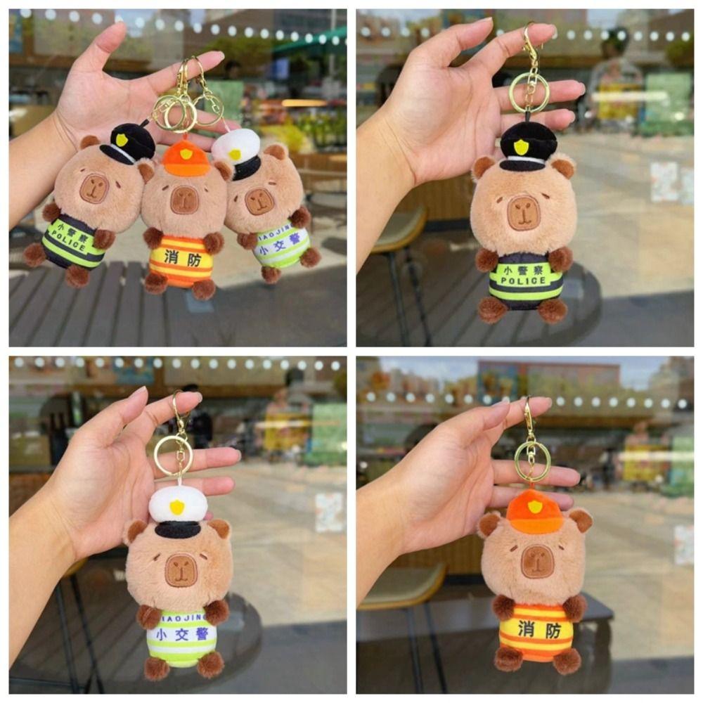 

Брелок для ключей «Капибара» из меха, мягкий, мультяшный, с изображением животного, креативный, плюшевый, подвесной, для девочек оранжевый