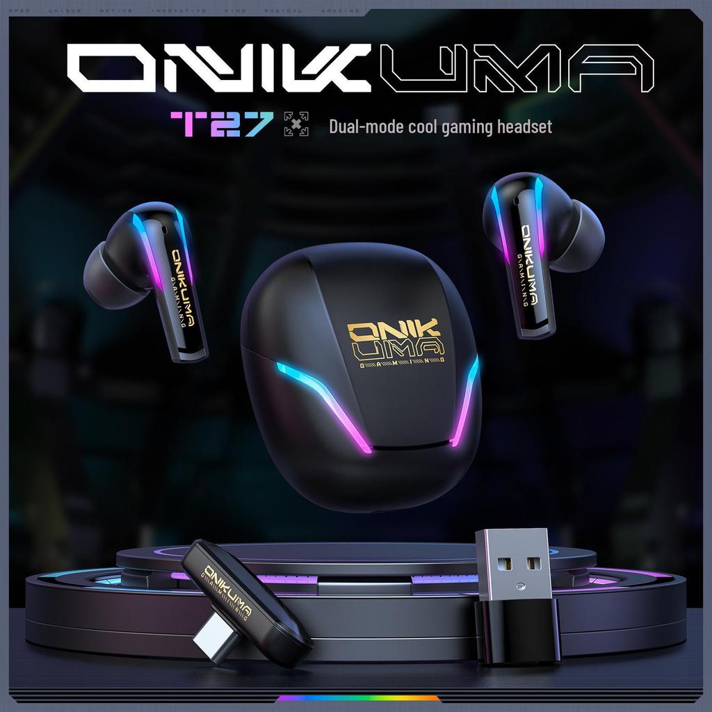 ONIKUMA T27 Wireless Gaming Bluetooth Headset - Low Latency with Microphone for PC & Mobile.