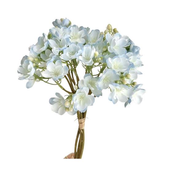 4Pcs Faux Jasmine Picks Realistic Artificial Flowers Bunch Long-lasting Fake Jasmine Branches for Home