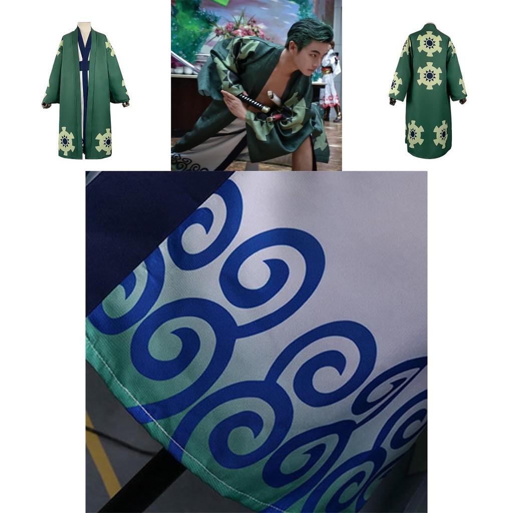 One Piece Roronoa Zoro Kimono Robe Full Suit Perfect For Comic Con Halloween And Family Gatherings