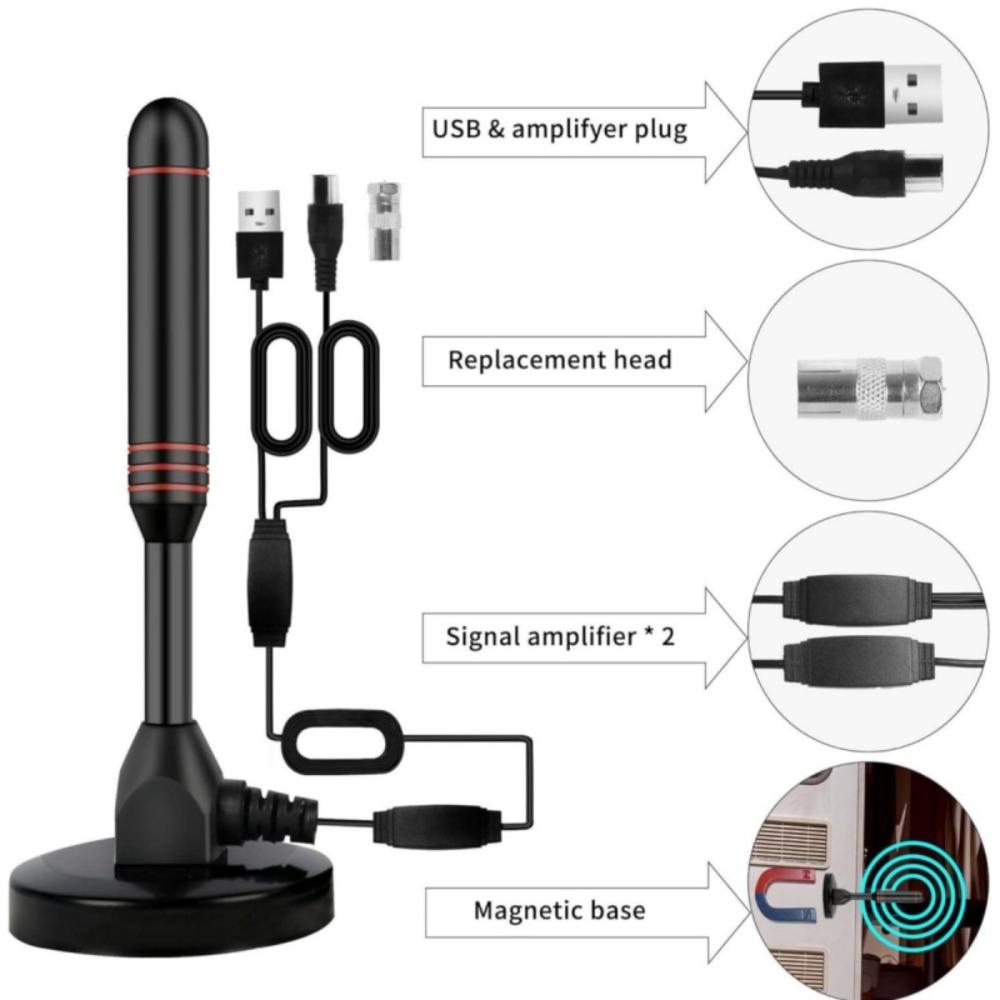 2025 New DTMB Domestic TV Suction Cup Aluminum Antenna with ATSC DVB-T HDTV Signal Amplifier