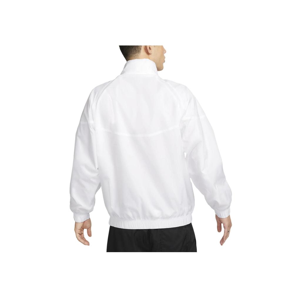 Nike Solid Color Stand Collar Half-Zip Casual Long Sleeve Jacket Men Jackets White DQ4911-100