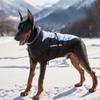 Winter Large Dog Jacket Thick Plush Lined Warm Pet Coat with Reflective Strip Fur Collar Windproof Cold‑Resistant Outdoor Vest