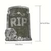 4 Pcs Realistic Halloween Tombstone Decorations Are Used for Haunted Houses Courtyards and Outdoor Halloween Parties.