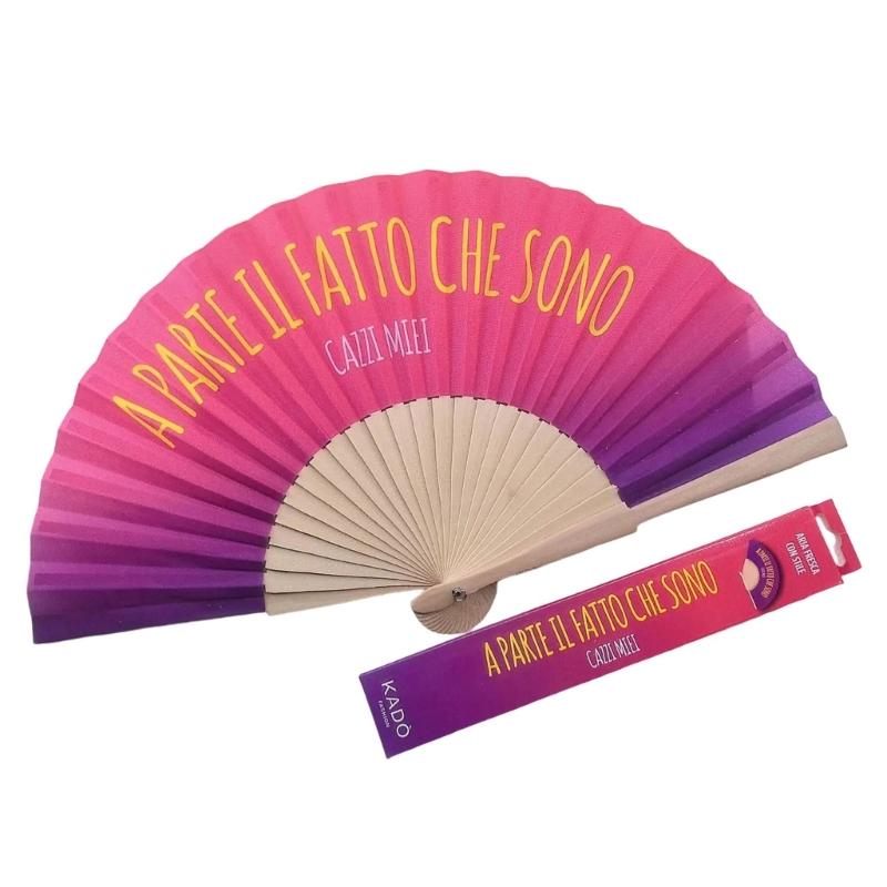 

Элегантный испанский веер с градиентами, танцевальный ручной веер из дерева, складной веер со смешным сообщением для сценических выступлений и праздничных мероприятий