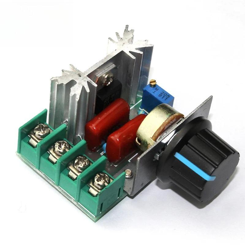 AC 220V 2000W SCR Voltage Regulator Dimmers Module Motor Speed Dimming Controller Thermostat Electronic Voltage Regulator