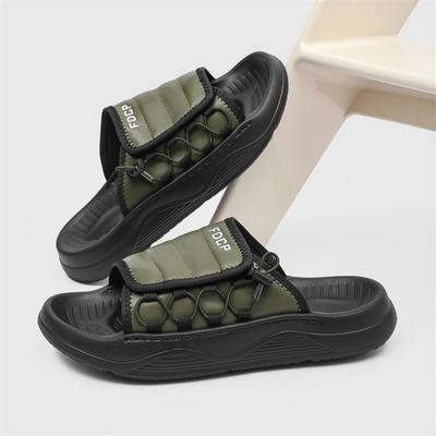 Sandalen Herren Sommer Oberbekleidung junge Leute High-End atmungsaktive Strandschuhe weichsohlige Sandalen 371286 grün-J