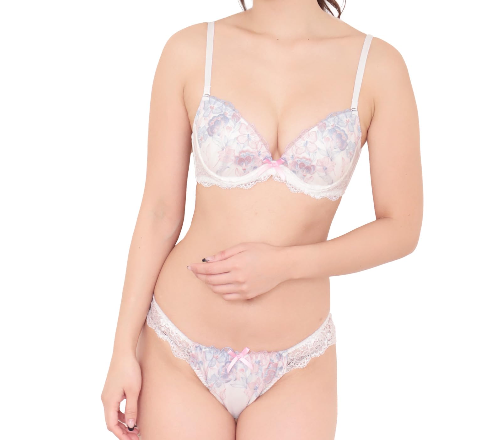 

Laurea Acore Core Белый D85 Толстое подмышечное Белье высокой прочности с подушечками и кружевной тканью для женского пуш-апа белый