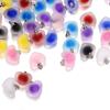 10pcs/lot Resin Frosted Multicolor Heart Charms For Handmade Bracelet Earrings Necklace Pendant DIY Jewelry Making Supplies