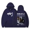 Rapper Milo J Fashion Tour 2026 Print T Shirt Men Fashion T-shirt Summer Short-sleeved Hip Hop Cotton Punk Oversized T-shirts