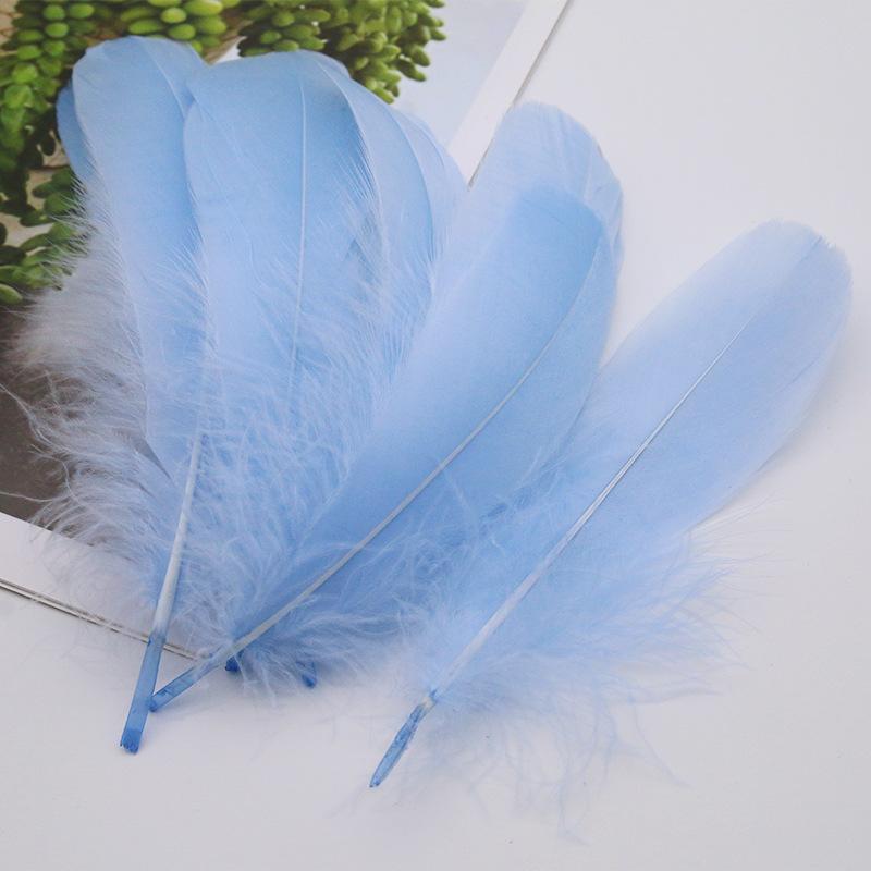50Pcs Color Full Soft Big Floating Feather Goose Feather Diy Color Feather Headdress Craft Decorative Material