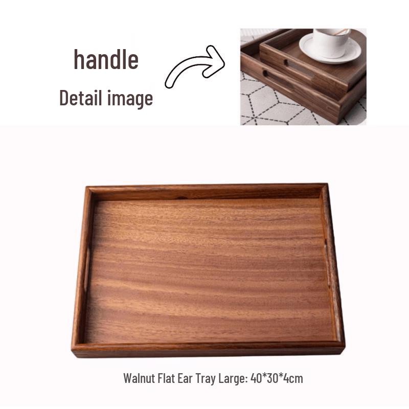 Qiwei Japanese Style Wooden Rectangular Serving Tray